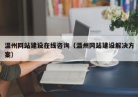 温州网站建设在线咨询（温州网站建设解决方案）